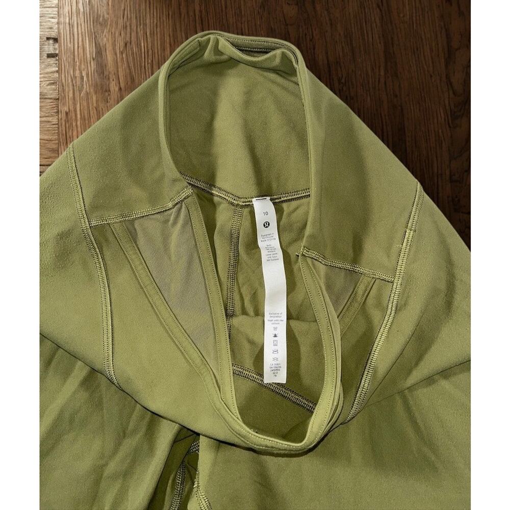 Lululemon Nulu Crisscross Mesh Stirrup Tight Green Leggings Sz 10 LW5ERXS - Picture 9 of 12